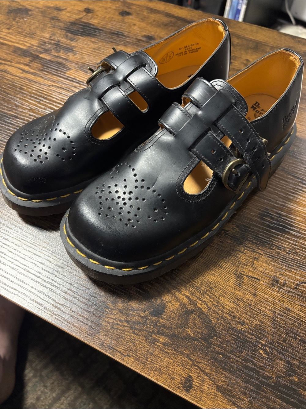 Dr. Martins. 8065 smooth leather Mary Jane shoes.